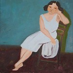 Sitzendes Mädchen nach Matisse      Acryl auf Leinwand 40 x 40
